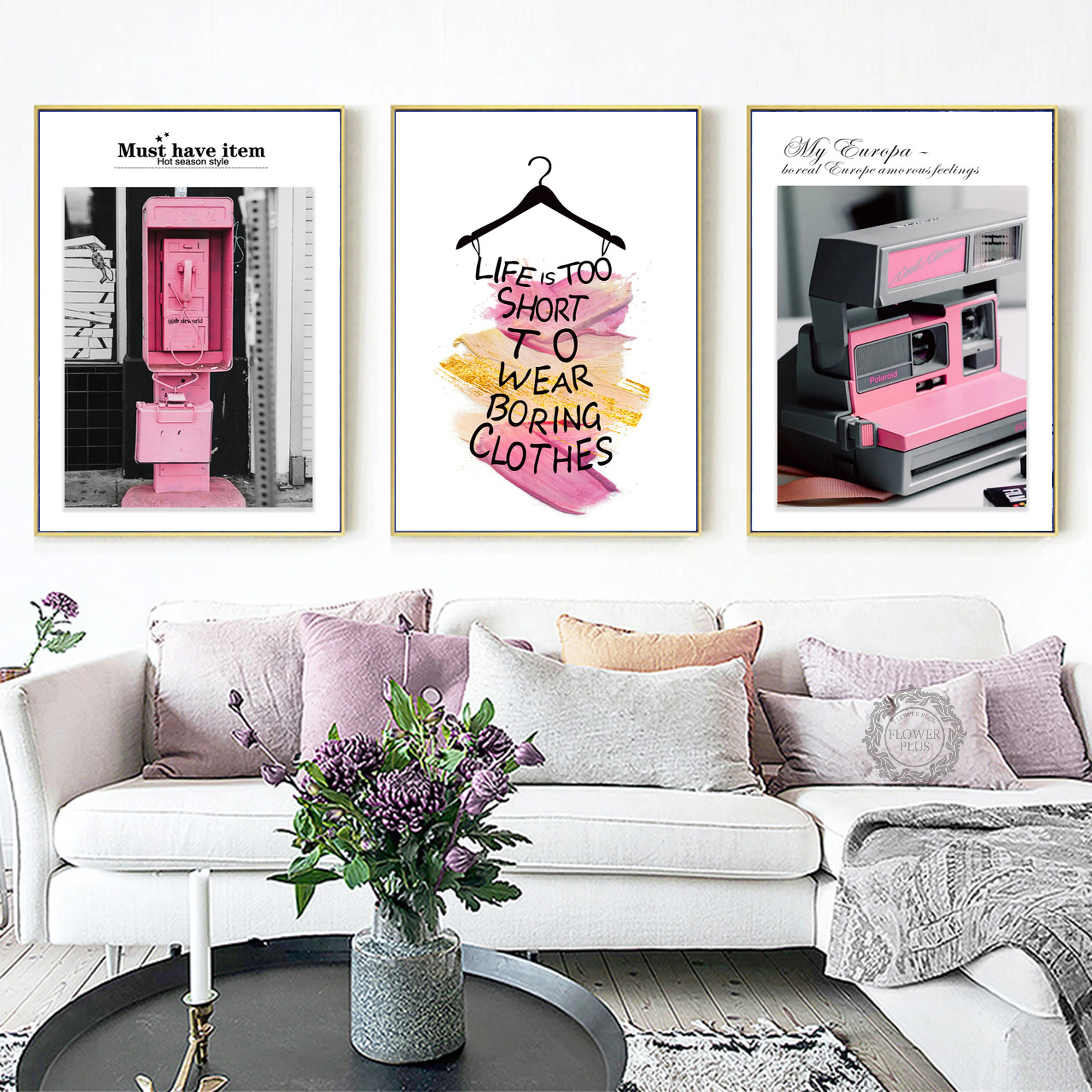 Настенная картина с изображением юбки акварелью камеры телефона на холсте