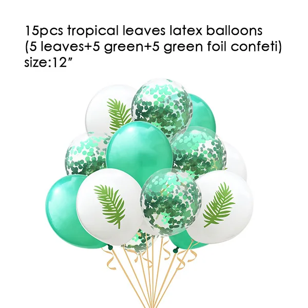 balloon-8 Тропический попугай украшения счастливое лето баннер фото реквизит Фламинго Пальмовые Листья фонари овсянка гирлянда воздушный шар в форме ананаса Luau - Цвет: balloon-8
