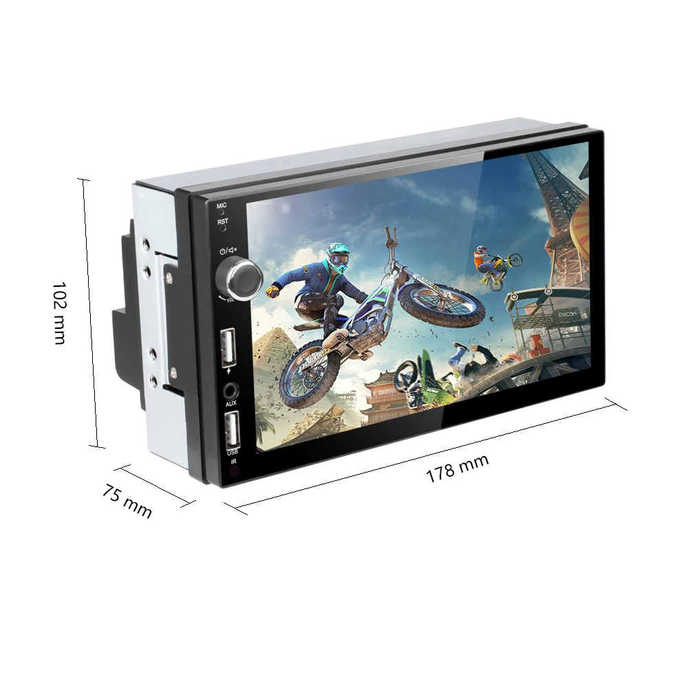 Podofo Android 2 Din автомагнитола автомобильный MP5 плеер 7 &quotHD Зеркало Ссылка сенсорный