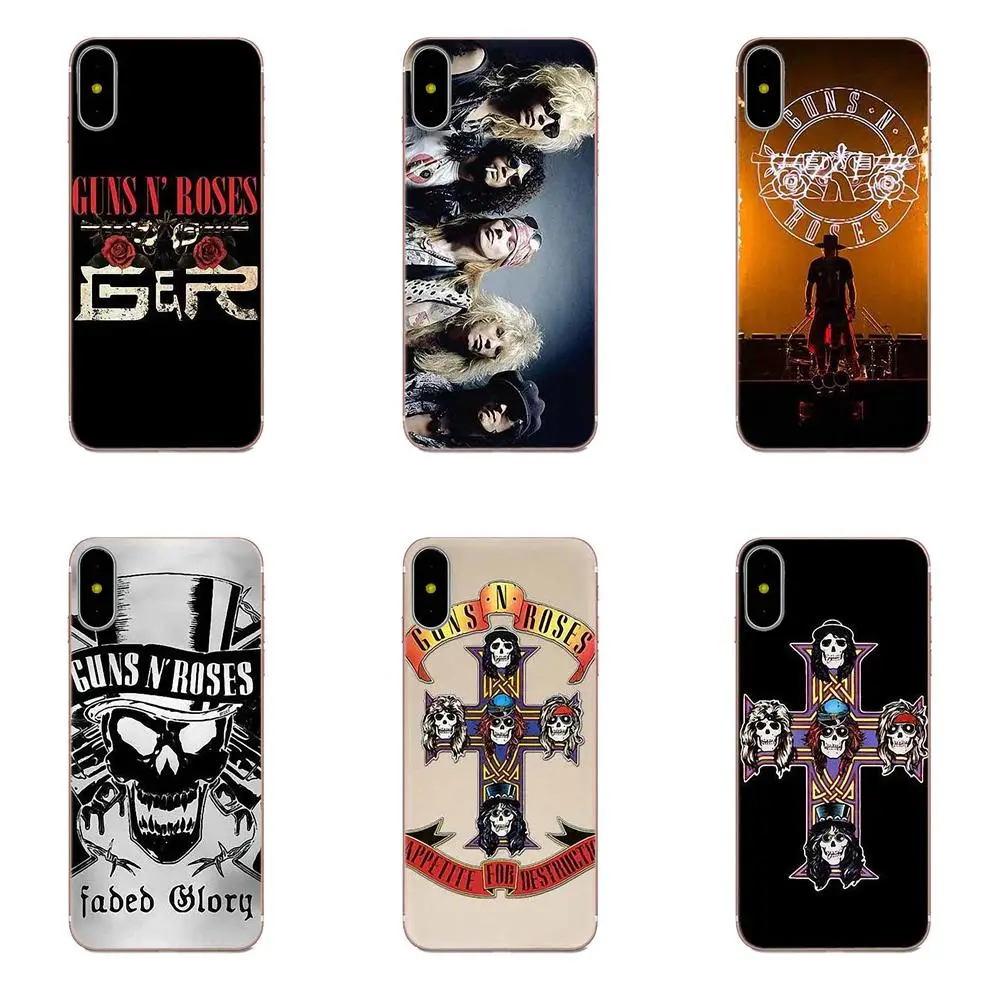 Poster Guns N Roses мягкий чехол для мобильного телефона из ТПУ Apple iPhone 4 4S 5 5C 5S SE 6 6S 7 8 Plus X XS