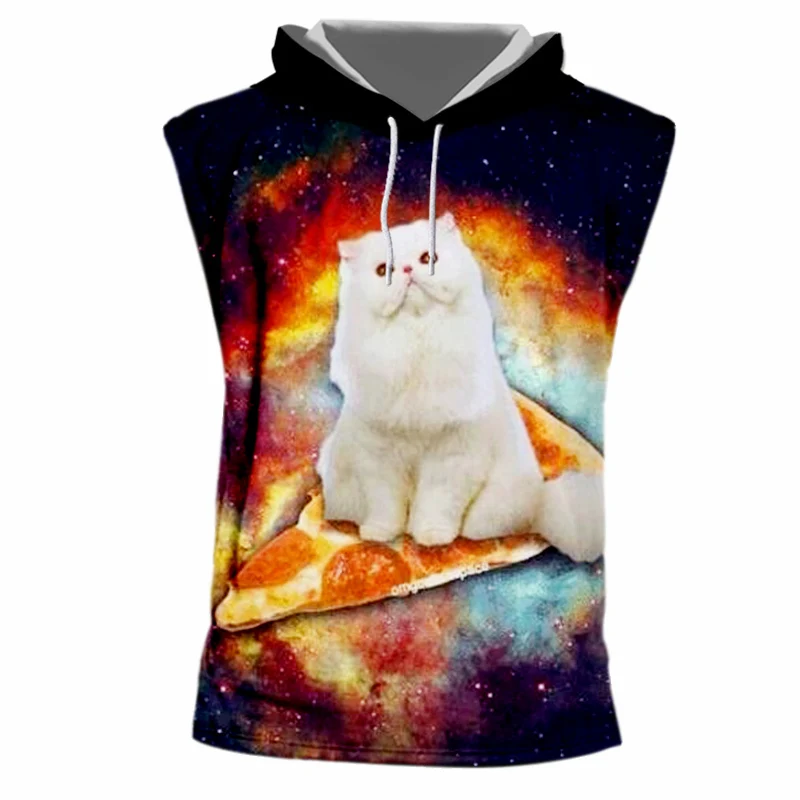 OGKB Новый Харадзюку мужской Галактический космический 3d топ с капюшоном Забавный