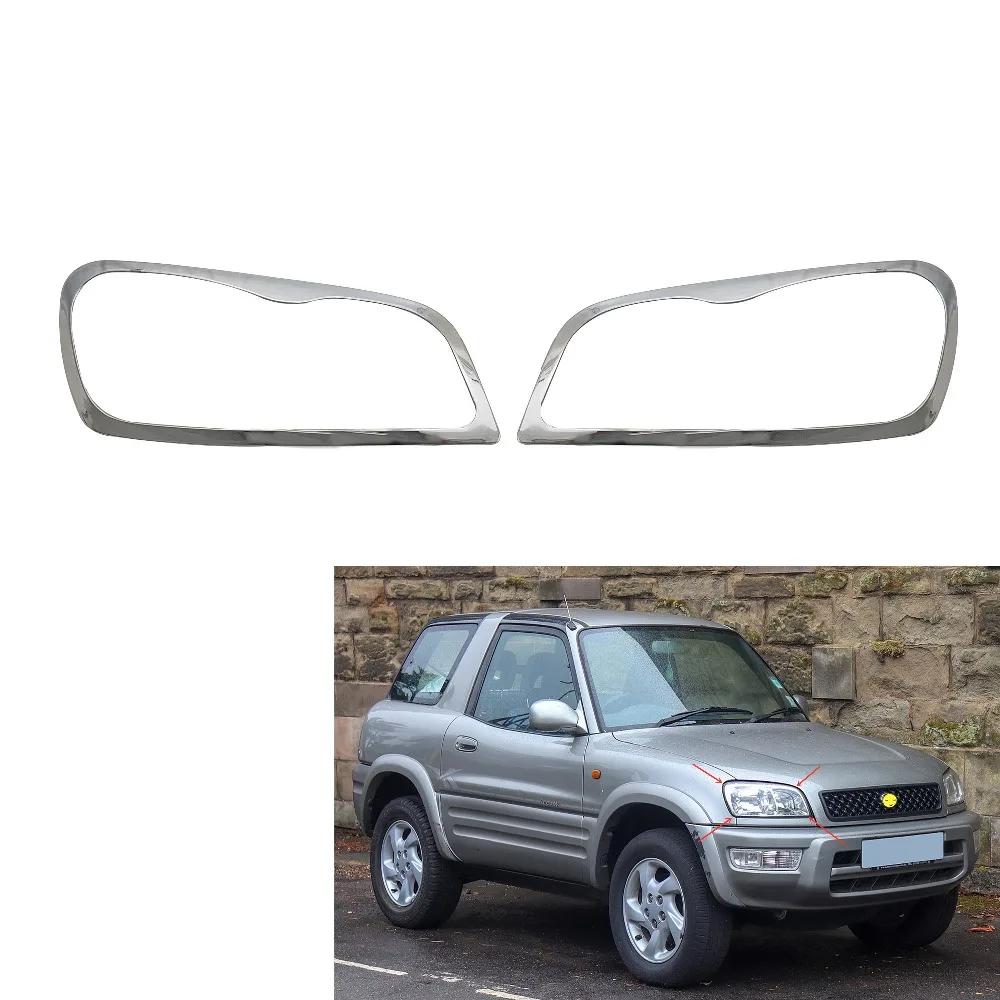Хромированная накладка на фары для Toyota XA10 RAV4 1994 2000 декоративные автомобильные