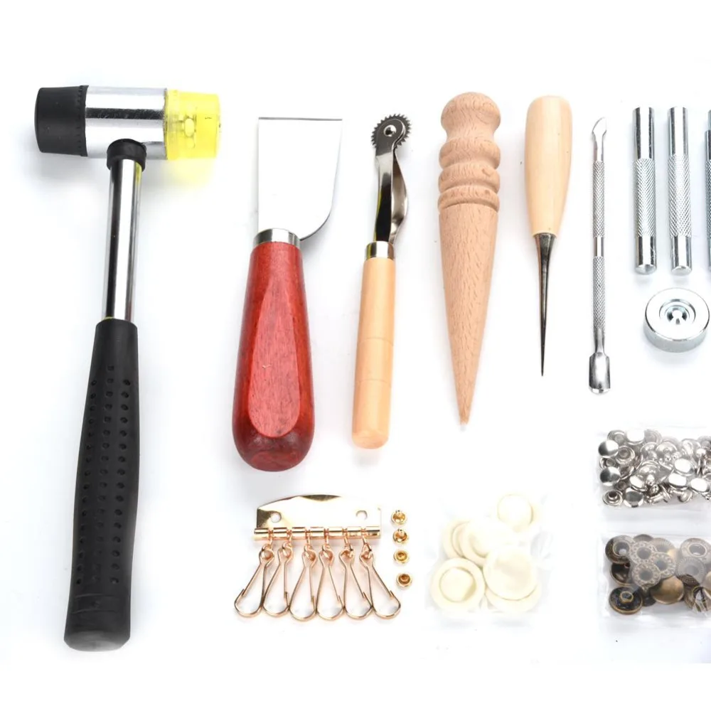 42 шт./компл. сшитые рабочие Груп Швейные кожаные ремесленные инструменты набор
