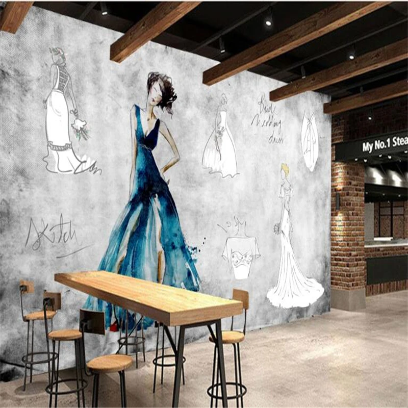 

papel de parede 3d Living room custom wallpaper premium wallpaper European retro hand-painted beauty wall papers home decor