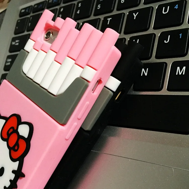 Fashion Phone Case For iPhone 6 6s Plus Silicon Smoking Kill Hello Kitty Cigarette Box Cell Cover Cases SE 5 5s |
