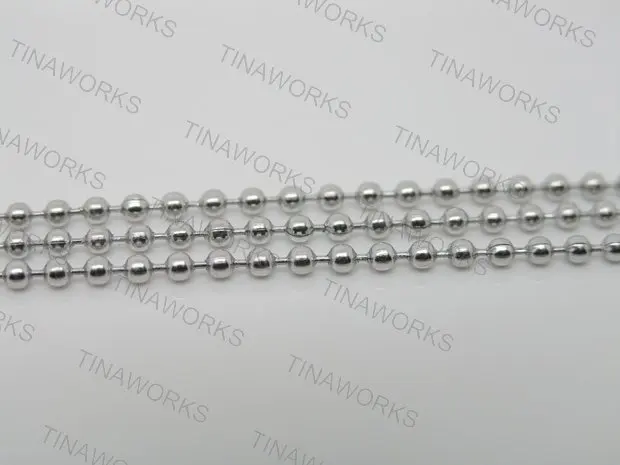 

Lot of 100pcs 28"/70cm Stainless Steel Ball Chain Necklaces 2.4mm Bead for Bottle Cap