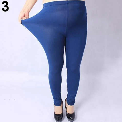 Модные женские повседневные леггинсы большого размера с эластичной высокой