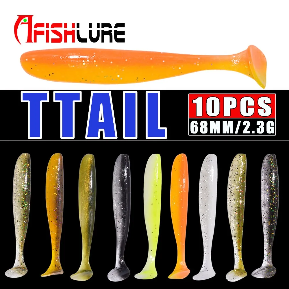 10 шт. приманка 68 мм Swimbaits действие мягкие приманки рыболовные снасти для бас рыбы