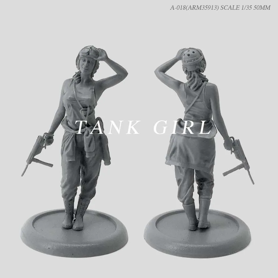 1/35 Смола Солдат смежных Для женщин Танк солдат (50 мм) Модель Рисунок Наборы
