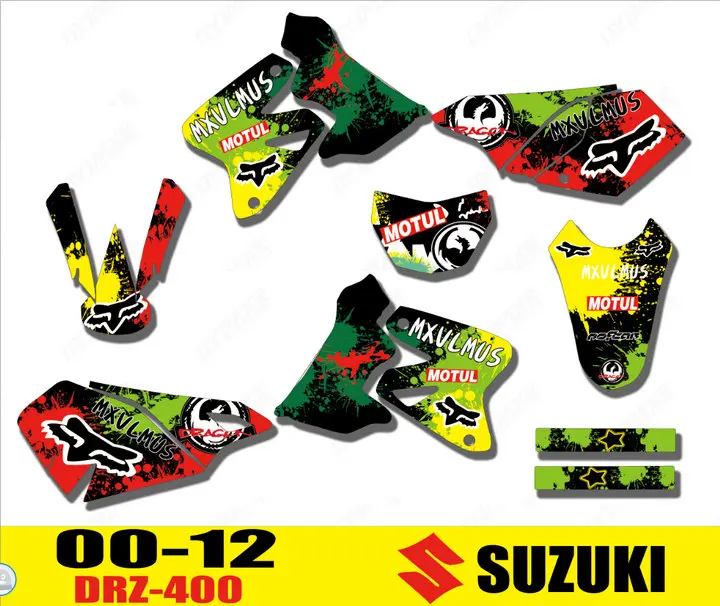 Мотоцикл Team bike 3M графические наклейки деколи для фона SUZUKI DRZ400 DRZ400S DRZ400E DRZ400SM DRZ на
