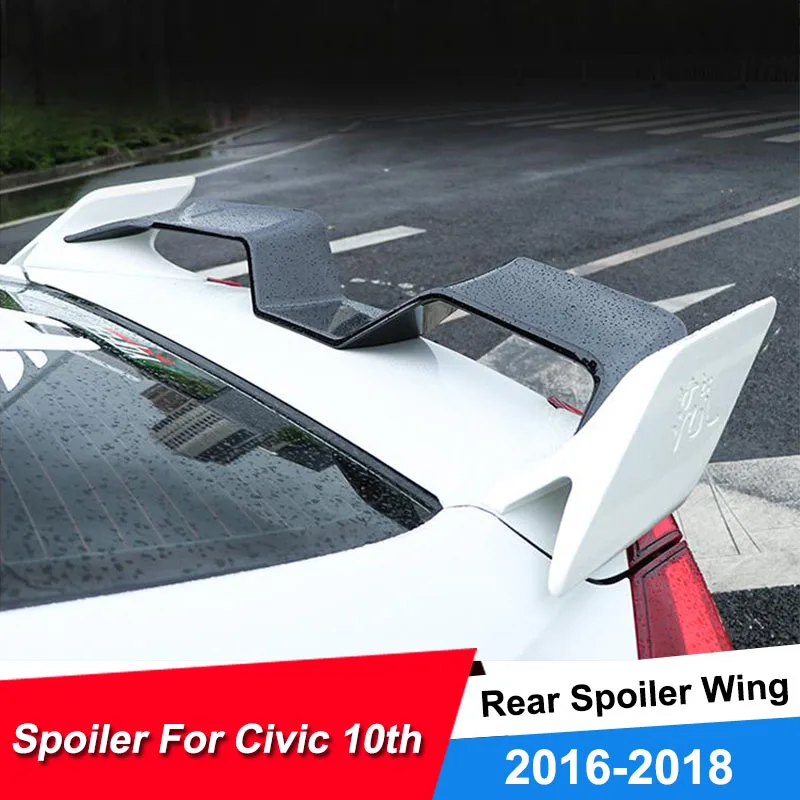 Спойлер Yofer для Honda Civic неокрашенный спойлер на заднее крыло автомобиля модель 2016