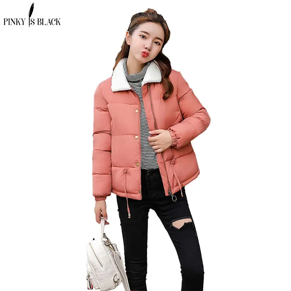 PinkyIsBlack 2018 Новая Осенняя зимняя куртка Женское пальто модное женское короткое с