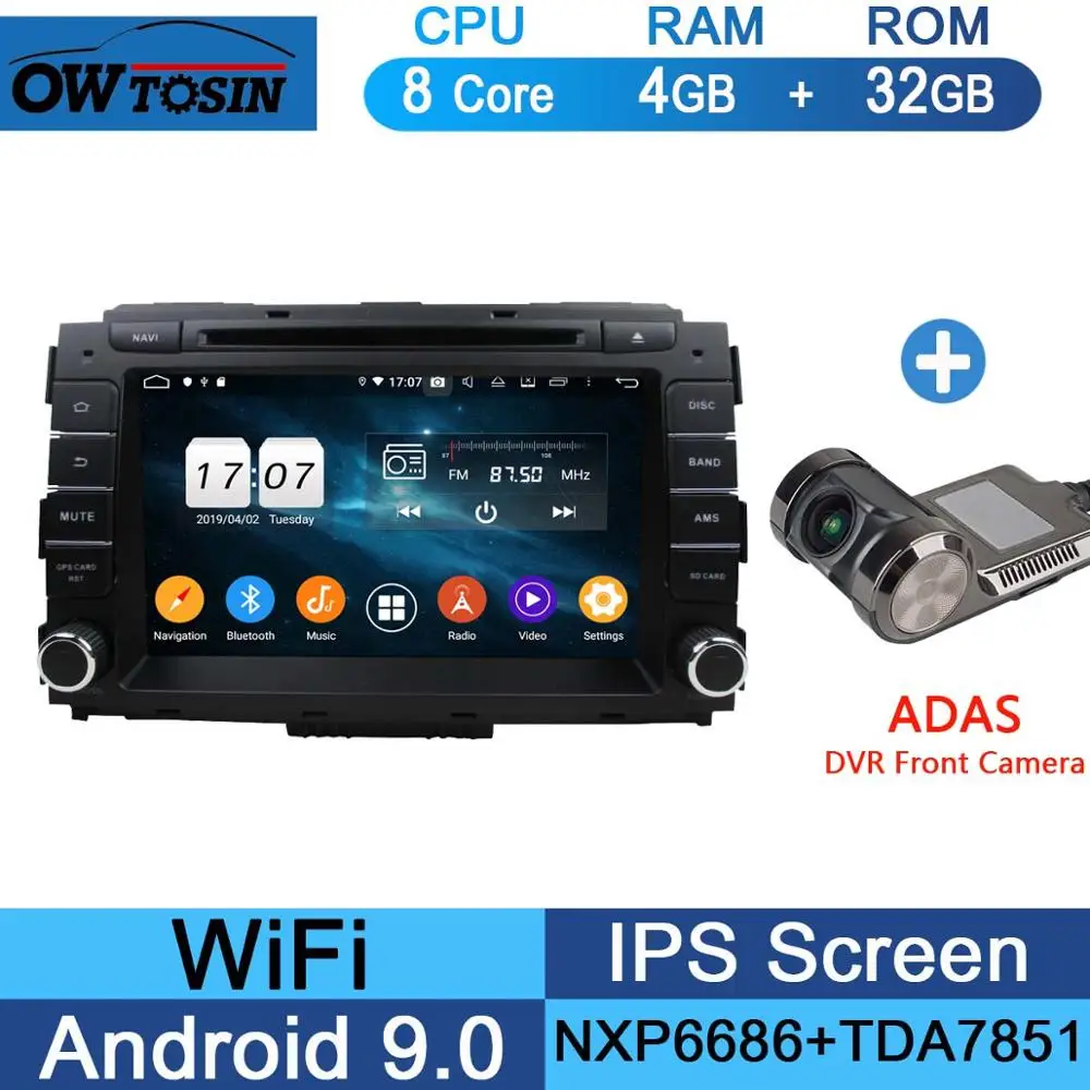 32G Adas Camera " ips 1920*1080 8 ядерный 4 Гб ram+ 64 ГБ rom Android9.0 автомобильный dvd-плеер для KIA Carnival DSP радио gps Parrot BT - Цвет: 32G Adas Camera