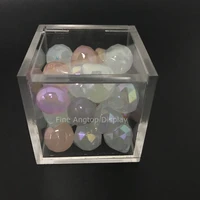 small luxury clear acrylic wedding cube box jewelry gift box