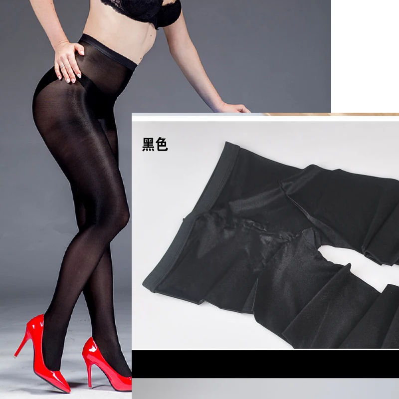 black 70D формирующие колготки, колготки, сексуальные чулки, блестящая атласная форма, чулки для танцев, фитнеса, компрессии, DS, ночного клуба, большие размеры SW0109 - Цвет: black