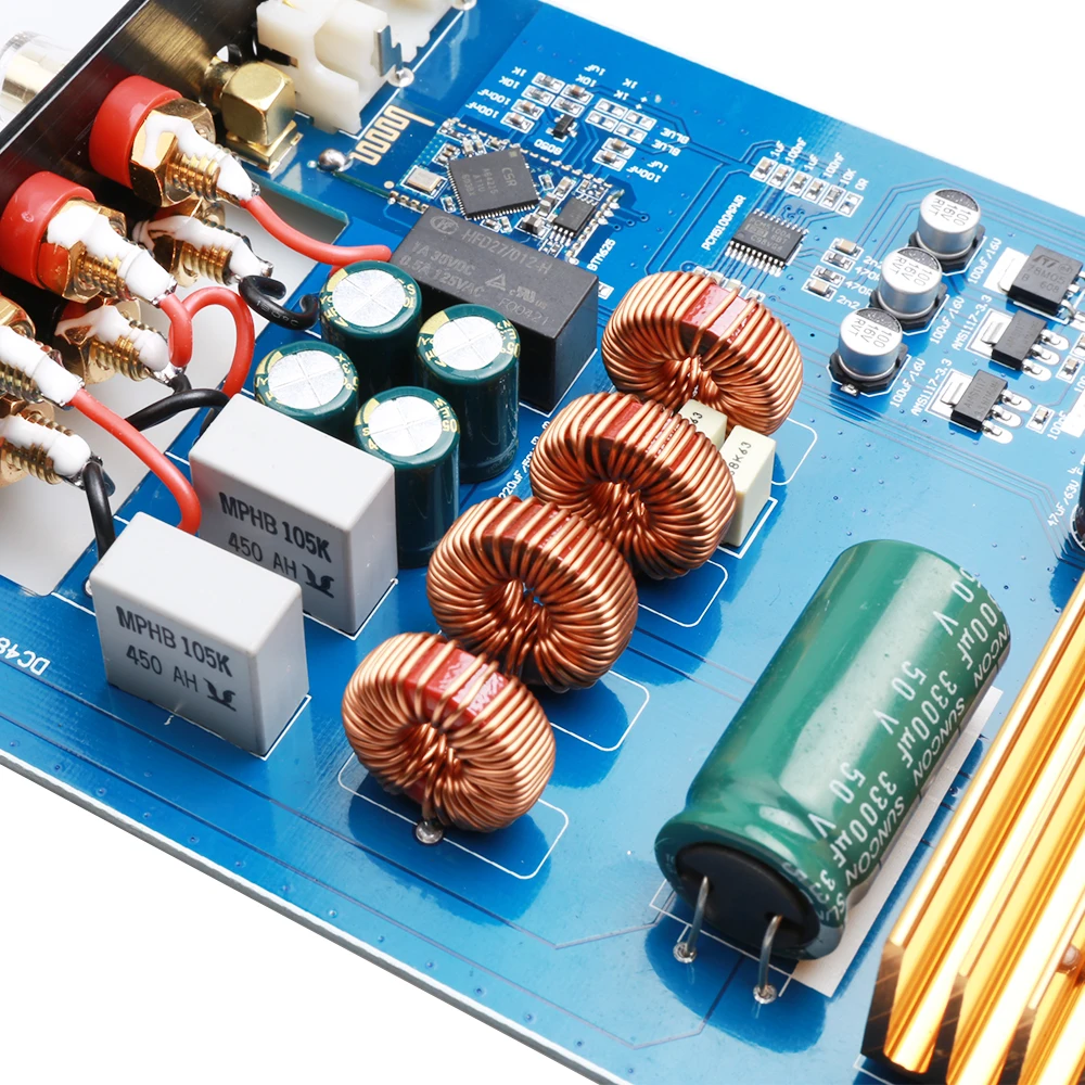 K. GUSS AD21 Класс D HIFI аудио TPA3255 2 1 Bluetooth (IIS) DAC PCM5100 усилитель мощности 150 Вт + 300