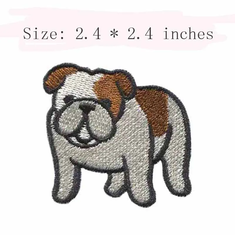 

Small dog 2.4"wide embroidery patch for rich patch/hope patch/pet