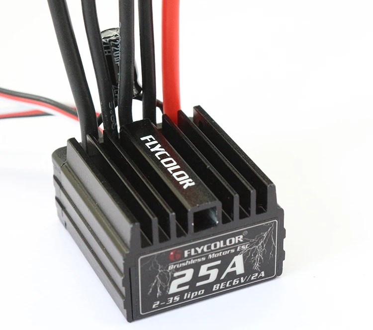 

Flycolor Car ESC 25A Brushless Electronic Speed Controller For Remote Control Model Trucks Climbing Car Toy F23017