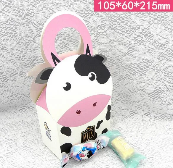 10 шт. новая милая мультяшная коробка для молока коровы конфет пакет печенья