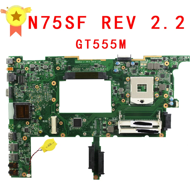 N75SF материнская плата GT555M REV: 2,2 ram для ASUS N75SF N75SL N75S материнская плата для ноутбука N75SF материнская плата N75SF тест материнской платы ОК