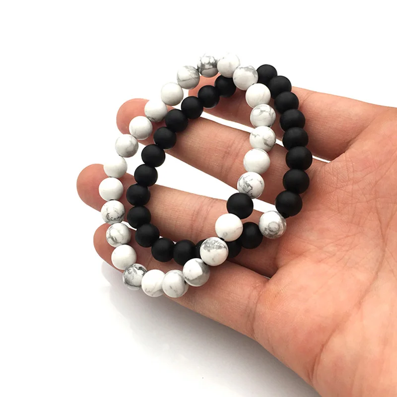 Пара браслетов Буда браслеты для женщин Pulseira Masculina мужские ювелирные изделия Feminina Lover Bileklik браслеты ручной работы 8 мм камень
