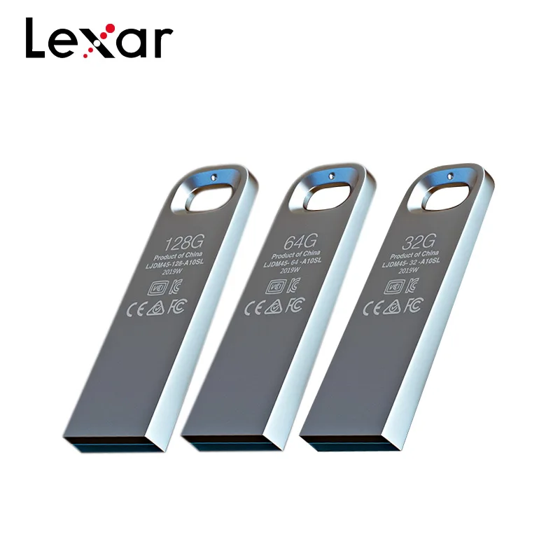 

Lexar Jumpdrive M45 USB 3.1 Flash Drive Metal Pendrive 128GB 64GB 32GB Original USB Flash Drive Pen Drive High Speed Max 250MB/s