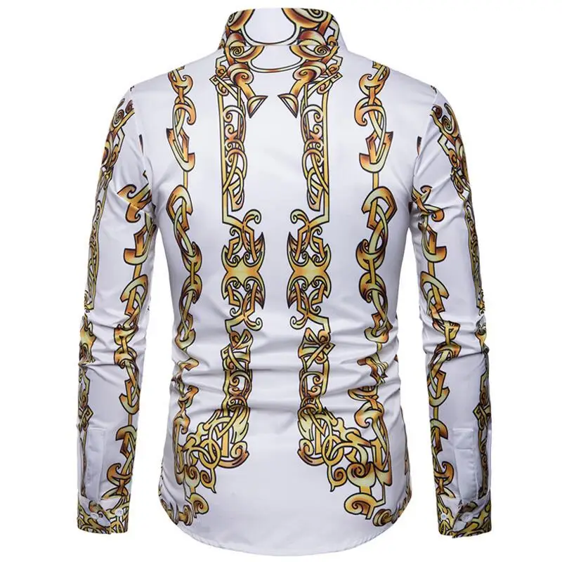 Mens Floral Shirt Men's Fashionable And Upscale Personality Camisas Sociais Masculina Leisure Size Slim Fit Cotton | Мужская одежда
