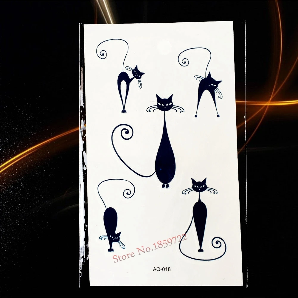 1 шт. мультфильм волк животное Япония поддельные флэш тату КИТ Мороженое Дизайн