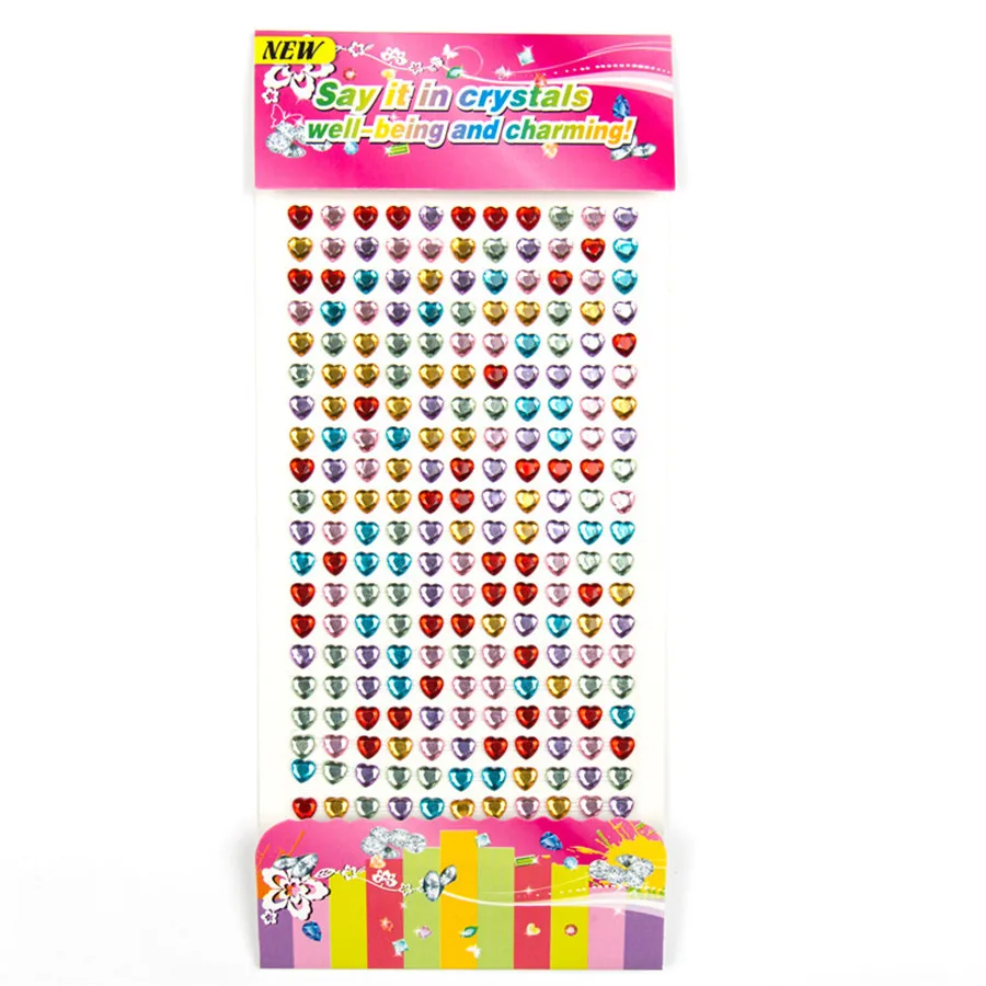 PF Детей Акрил Кристалл Горного Хрусталя Аппликация Клей для Кристаллов Круглые