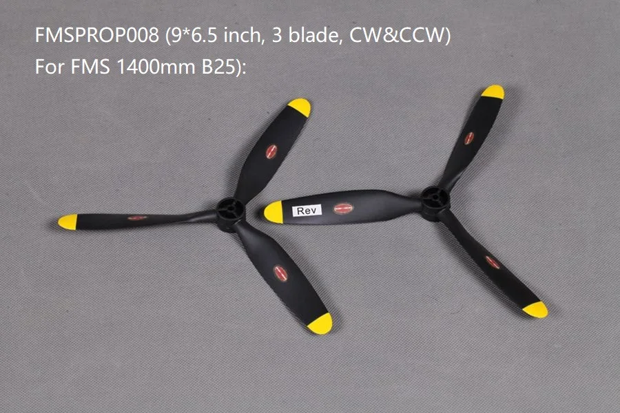 FMS 1400 мм 1 4 м B25 B 25 Propeller 9x6 5 дюйма 3 blade CW & CCW FMSPROP008 модель самолета|propeller design|propel