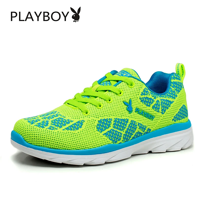 

PLAYBOY Men Shoes 2016 Summer Breathable Brand Casual Shoes Fashion Comfortable Lace up Men Non-slip Net surface Walking shoes