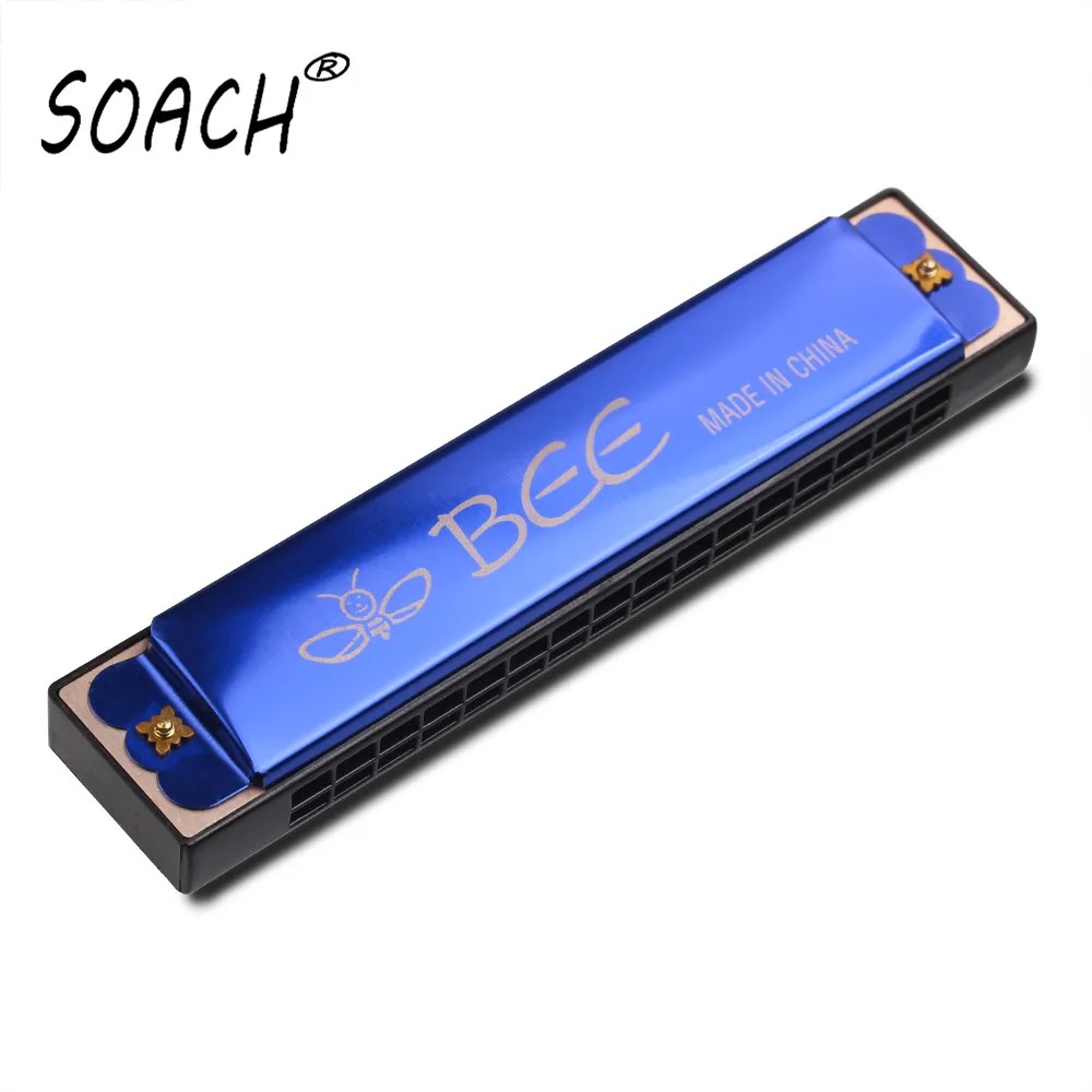 Изящная Губная гармошка 4 цвета 16 отверстий простой тон | Спорт и развлечения