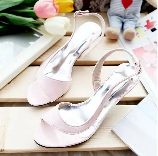 Новый патент кожаные сандалии в 2016 рыбы рот обувь с тонкой сладкий принцесса