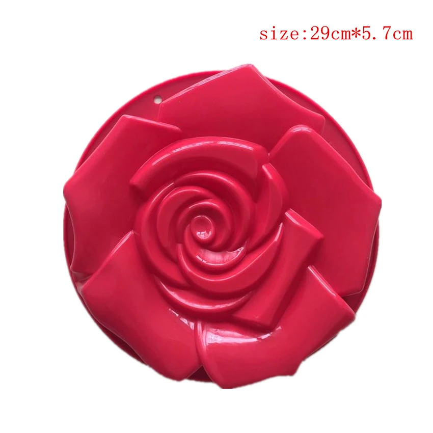 Большой размер 29*29 см поднос для выпечки розовых цветов силиконовая форма тортов