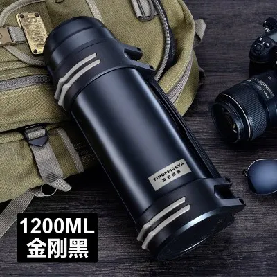 A 1200ml Горячо! Термос с изоляцией из нержавеющей стали, 1л/2л/3Л, Термокружка для путешествий, кофейные кружки, термовакуумная бутылка для воды, Термокружка - Цвет: A 1200ml