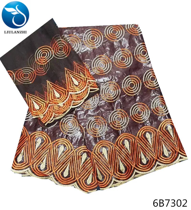 LIULANZHI lace bazin with mesh laces 2yards african for women 5yards batik fabric cotton material best products 6B73 | Дом и сад