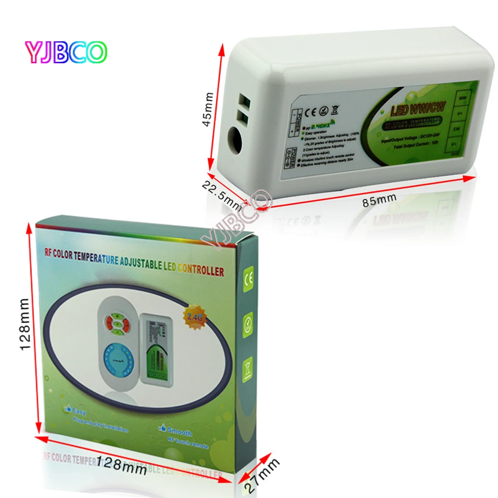 FUT028FUT022 2.4GRF DC12V 24V двойной белый CT цветовая температура и регулировка яркости