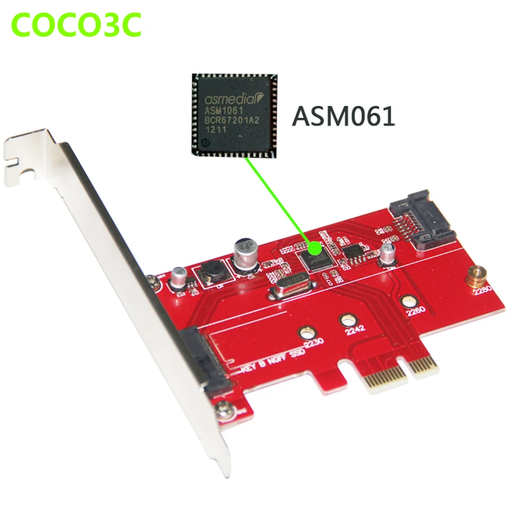 PCI e к B + M Key M.2 SSD SATA 3 0 карта привода для настольного компьютера Express NGFF 6 Гбит/с