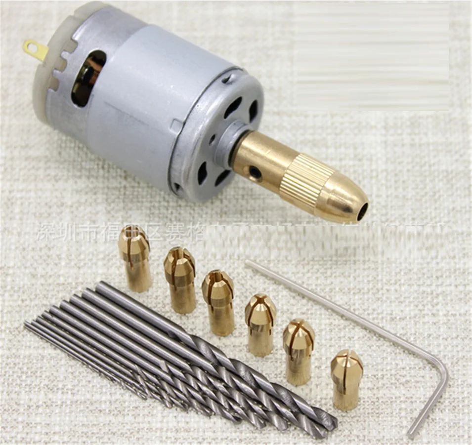 12 В постоянного тока электродвигатель сверлильный пресс с 6 шт. 0 5 3 мм маленькие