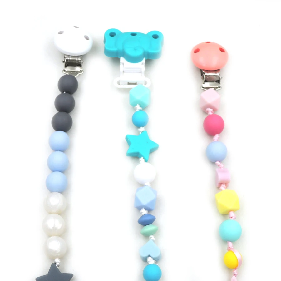 Набор из 2 силиконовых прорезывателей с бабочками для маленьких девочек цепочка