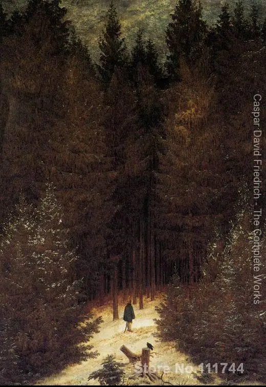 Goede Grote Canvas Wall Art De Begraafplaats Gate Door Caspar David Friedrich Hoge Kwaliteit Handgeschilderde