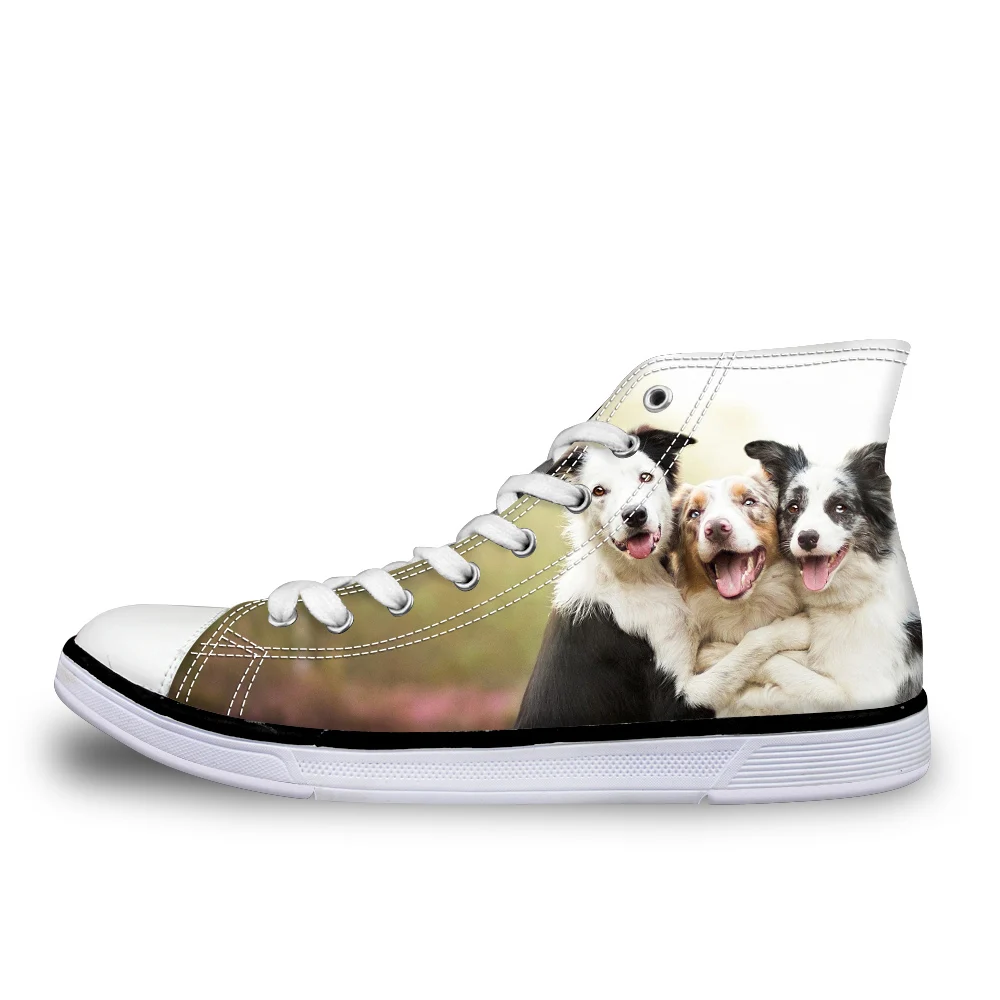 WHEREISART/Милая женская Вулканизированная обувь с принтом Чихуахуа парусиновая на