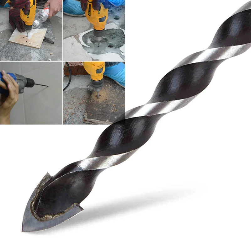 

6/8/10/12mm Twist Drill Bit Spiral Drilling Bits High Carbon Steel Metal Woodworking Power Tools For Ceramic Tile Glass Marble
