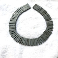 natural hematite blade beadslong strip stone beads 5x5x25mmnecklace beadsjewelry diy findingtop drilled1string of 76pc