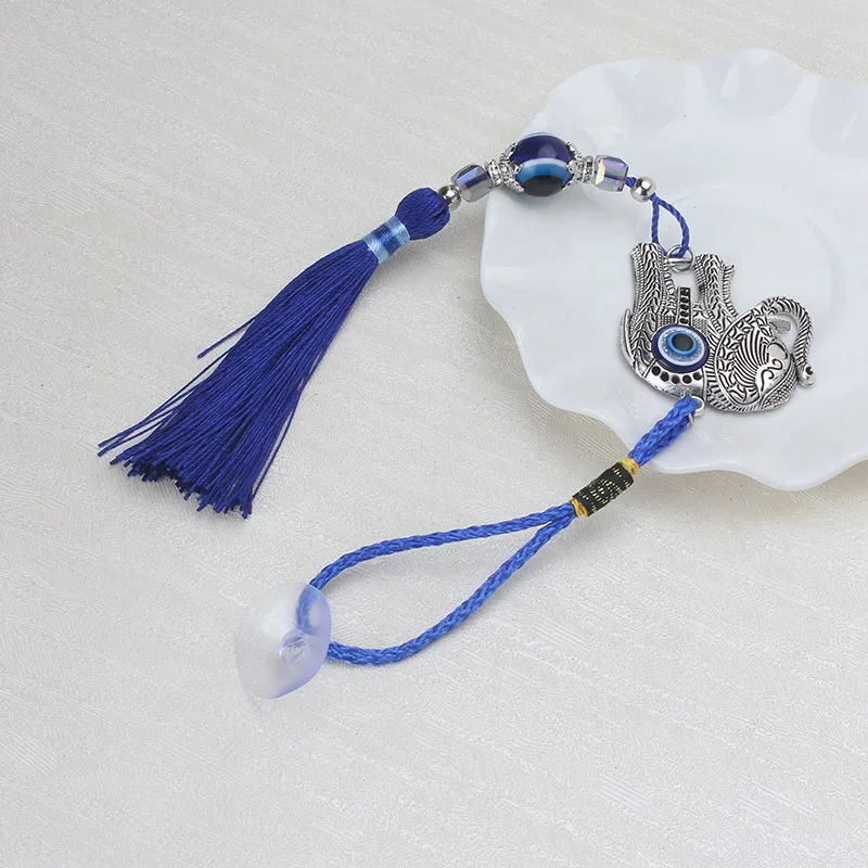 Брелок для ключей Lucky Blue Evil Eye Elephant автомобильный брелок с кисточкой настенный