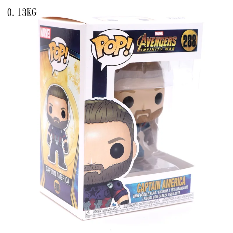 With box FUNKO POP Marvel Мстители 3-Infinite War Человек-паук Грут Железный человек-рейтеон фигурка Коллекционная модель игрушки для подарка - Цвет: With box
