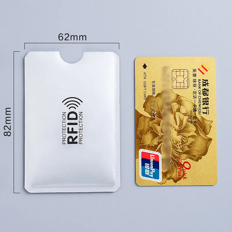 20 шт. Анти Rfid лазерный кошелек блокирующий считыватель держатель для карт Id Чехол