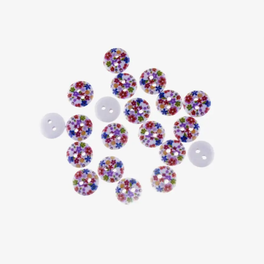 Бесплатная доставка розница 50 шт. разные цвета 2 отверстия круглый узор в виде