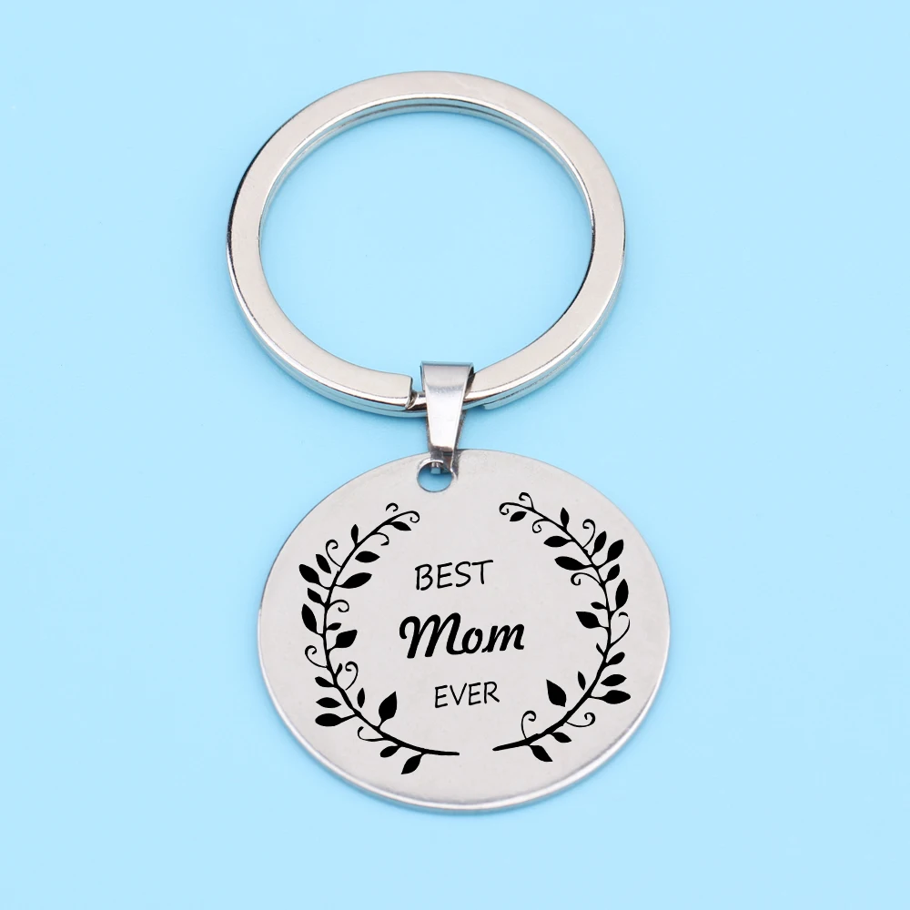 Выгравированные лучшие цепочки для ключей с надписью Mom Ever подарки матери