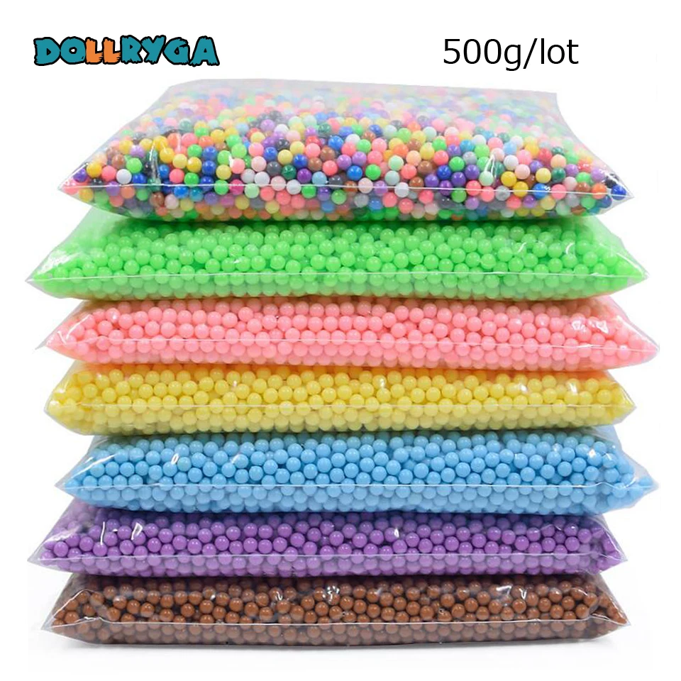 Волшебные бусины DOLLRYGA сделай сам с распылителем воды 500 г 6000 шт. прозрачные